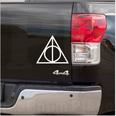 Deathly Hallows Decal Sticker white x1